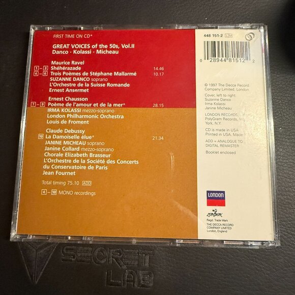 Great Voices Of The 50s Vol. II CD TESTED - Picture 2 of 2